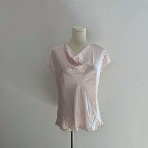 Vince Silk Cowl Neck Top | Blush Pink | Womens Size Small